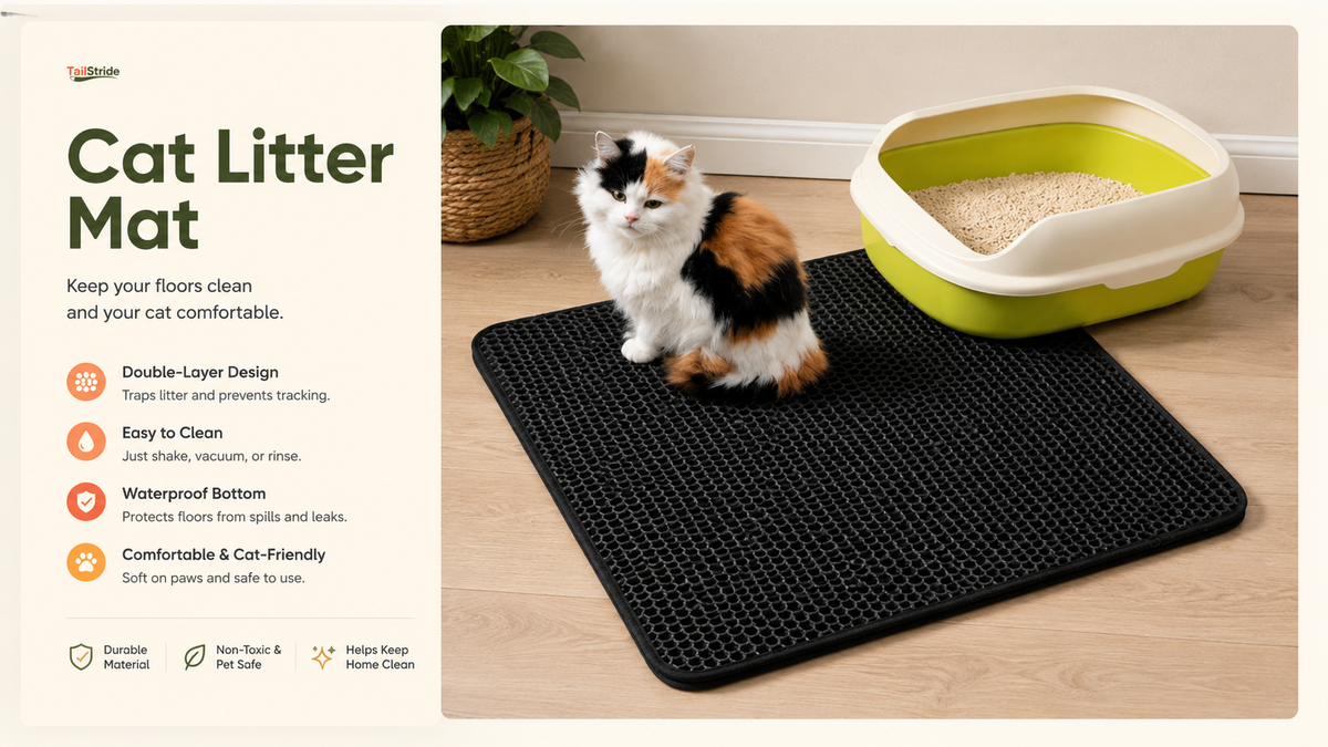 Pet Cat Litter Mat Pet Supplies EVA Double Cat Litter Mat