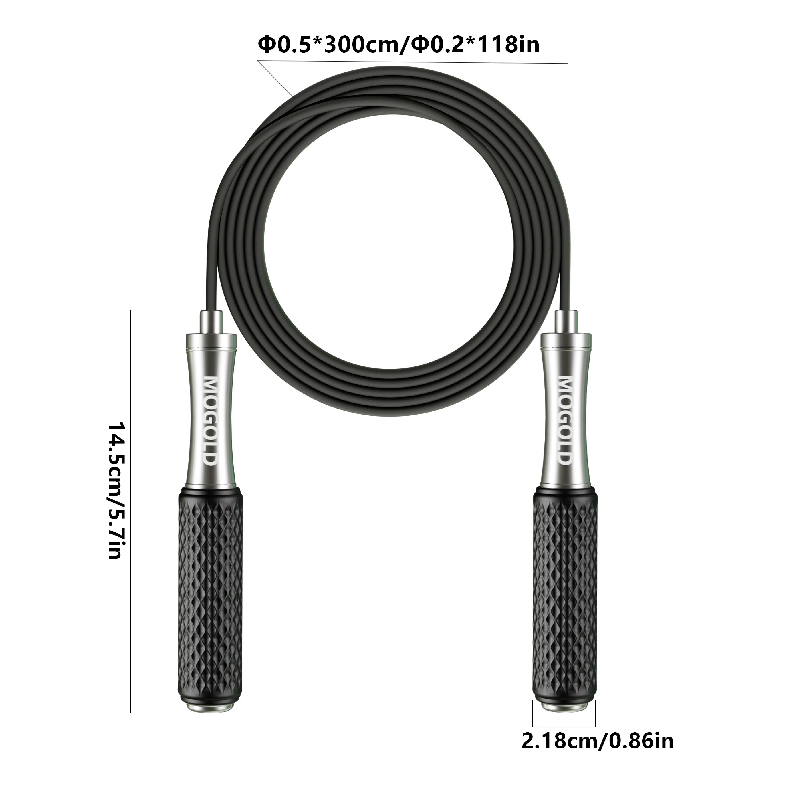 MOGOLD T92SD Jump Rope – Anti-Slip Handle